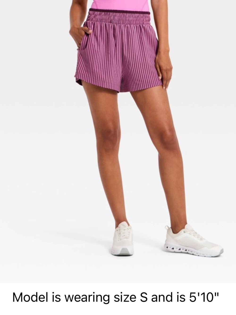 NWT Target All in Motion Women’s Active Light Travel Shorts | Dark Purple Stripe - Picture 3 of 11